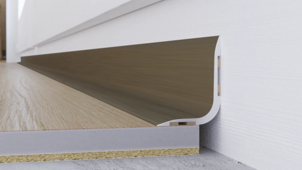 Profilé de finition Arbiton PRO L en aluminium – titane brossé (B3), 93 cm x 15/20 mm