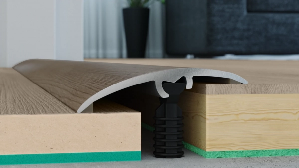 Barre de seuil de rattrapage de niveau et de dilatation large Arbiton CS37 – décor Chêne Sable (CS44), 93 cm x 37 mm