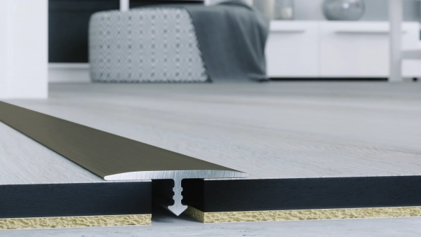 Profilé de jonction Arbiton PRO-T en aluminium – titane brossé (B3), 93 cm x 22 mm