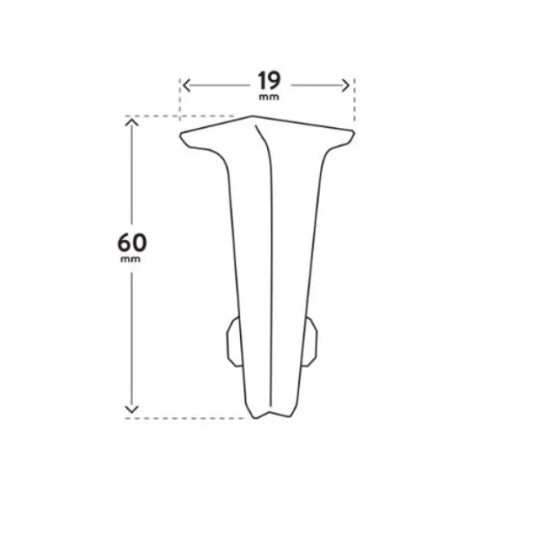 Lot de 2 angles intérieurs pour plinthe Arbiton VIGO 60 – Chêne Georgetown 147