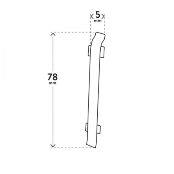 Lot de 2 jonctions de plinthe Arbiton VIGO 80 – gris foncé 03