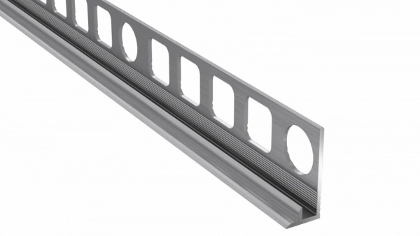 Nez de marche escalier Arbiton PRO S1 en aluminium – argent brossé (B1), 2 m – intérieur