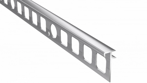 Nez de marche escalier Arbiton PRO S2 en aluminium – argent brossé (B1), 2 m – extérieur
