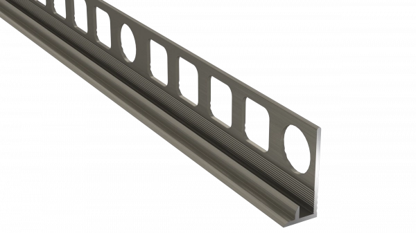 Nez de marche escalier Arbiton PRO S1 en aluminium – titane brossé (B3), 2 m – intérieur