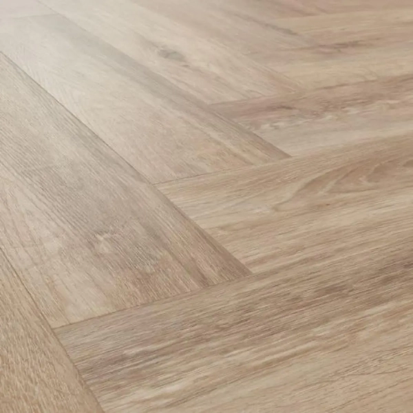 Lame PVC clipsable Bâton rompu Arbiton Amaron Herringbone - 14,8 x 59,2 cm - Chêne Windsor