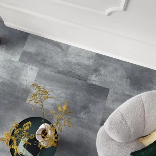 Dalle PVC clipsable effec béton TopBoden - Grey Sandy - 61 x 30,5 cm