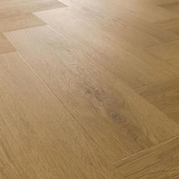 Lame PVC clipsable Bâton rompu effet bois Arbiton Amaron Herringbone EIR - 14,8 x 59,2 cm - Chêne Burbon