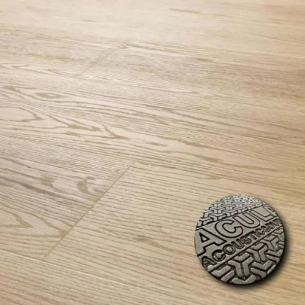 Lame PVC clipsable avec sous-couche intégrée Arbiton Woodric Acoustic - 22,9 x 122 cm - Chêne Holman