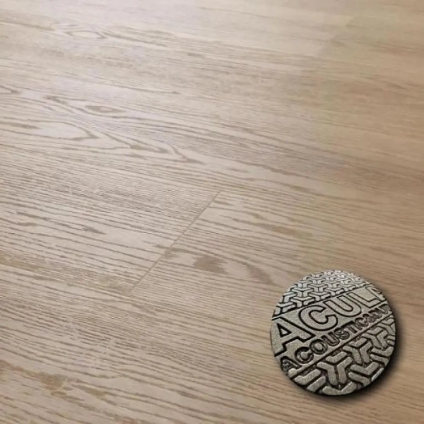 Lame PVC clipsable avec sous-couche intégrée Arbiton Woodric Acoustic - 22,9 x 122 cm - Chêne Timbersland