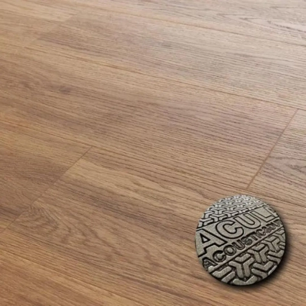 Lame PVC clipsable avec sous-couche intégrée Afirmax Legnar Acoustic - 22,9 x 122 cm - Chêne Jersey