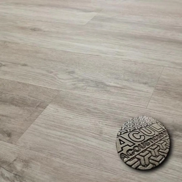 Lame PVC clipsable avec sous-couche intégrée Afirmax Legnar Acoustic - 22,9 x 122 cm - Chêne Pekkala