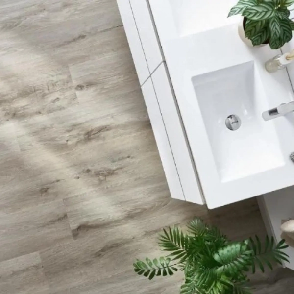 Lame PVC clipsable avec sous-couche intégrée Afirmax Legnar Acoustic - 22,9 x 122 cm - Chêne Pekkala