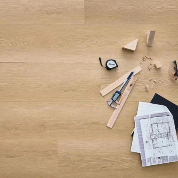 Lame PVC clipsable avec sous-couche intégrée Afirmax Legnar Acoustic - 22,9 x 122 cm - Chêne Hartford