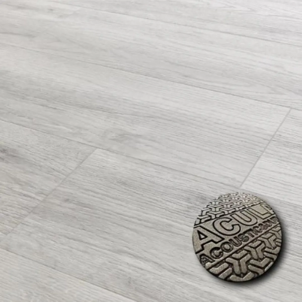 Lame PVC clipsable avec sous-couche intégrée Afirmax Legnar Acoustic - 22,9 x 122 cm - Chêne Scandinavian