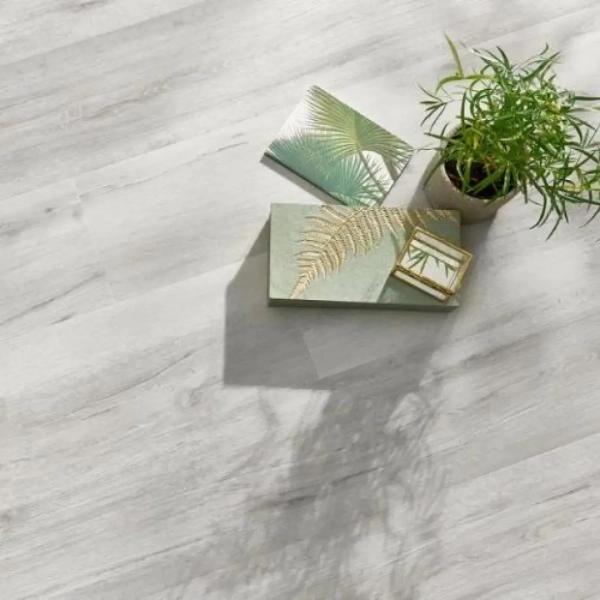 Lame PVC clipsable avec sous-couche intégrée Afirmax Legnar Acoustic - 22,9 x 122 cm - Chêne Scandinavian