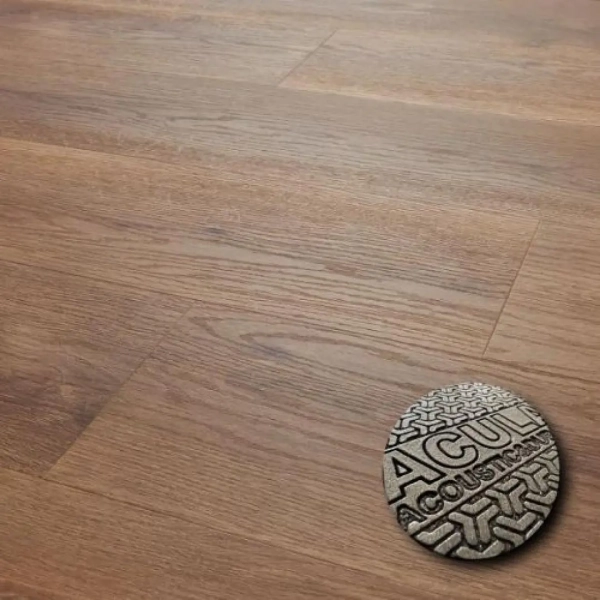 Lame PVC clipsable avec sous-couche intégrée Afirmax Legnar Acoustic - 22,9 x 122 cm - Chêne Villa
