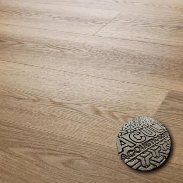 Lame PVC clipsable effet chêne Afirmax Legnar Ultra Acoustic - 22,9 x 122 cm - Chêne Silverton - avec sous-couche intégrée