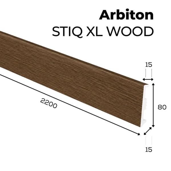 Plinthe décor bois Arbiton STIQ XL WOOD - Chêne Alamnda 121 - H. 8 x L. 220 x ép. 15 mm