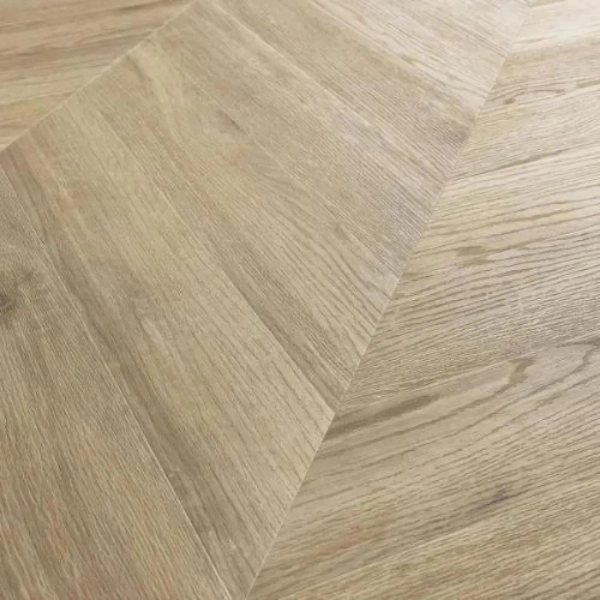 Lame PVC clipsable Point de Hongrie Afirmax Chevron - 12 x 60 cm - Chêne Tucson