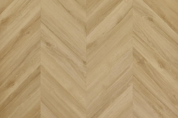 Lame PVC clipsable Point de Hongrie Arbiton Amaron Chevron - 12 x 60 cm - Chêne Princeton