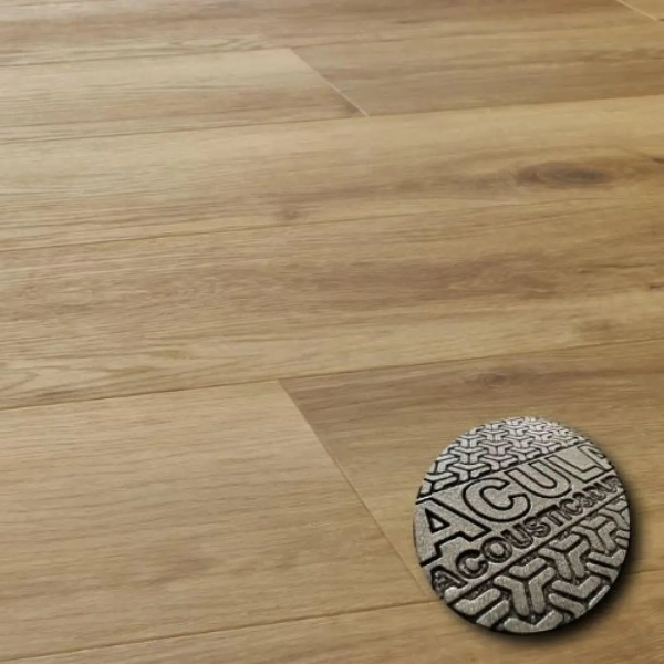 Lame PVC clipsable avec sous-couche intégrée Afirmax Legnar Acoustic - 22,9 x 122 cm - Chêne Tuscon