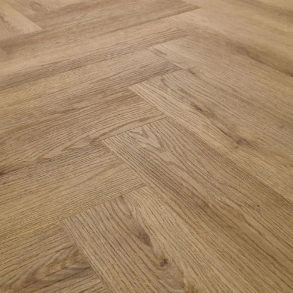 Lame PVC clipsable Bâton rompu Afirmax Legnar Herringbone - 14,8 x 59,2 cm - Chêne Garda