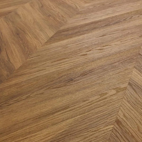 Lame PVC clipsable Point de Hongrie Afirmax Chevron - 12 x 60 cm - Chêne Jersey