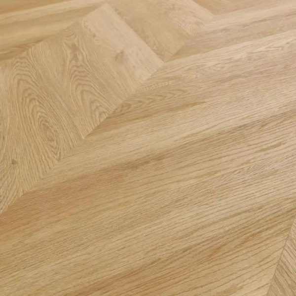 Lame PVC clipsable Point de Hongrie Afirmax Chevron - 12 x 60 cm - Chêne Hartford