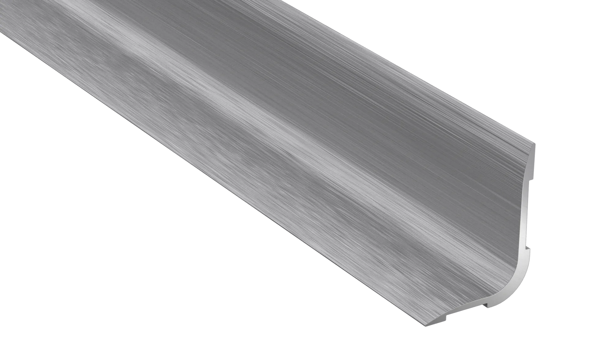 Profilé de finition Arbiton PRO L en aluminium – titane brossé (B3), 186 cm x 15/20 mm